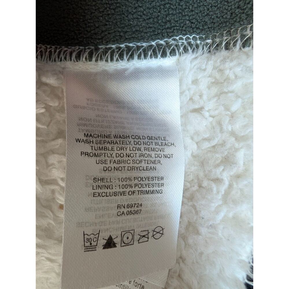 Columbia Jacket Womens Small White Gray Soft Fuzzy Fleece Long Sleeve Full Zip - Picture 4 of 4